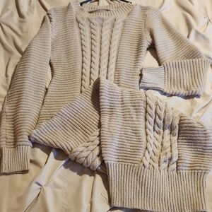 SHEIN Beige Cable Knit Sweater